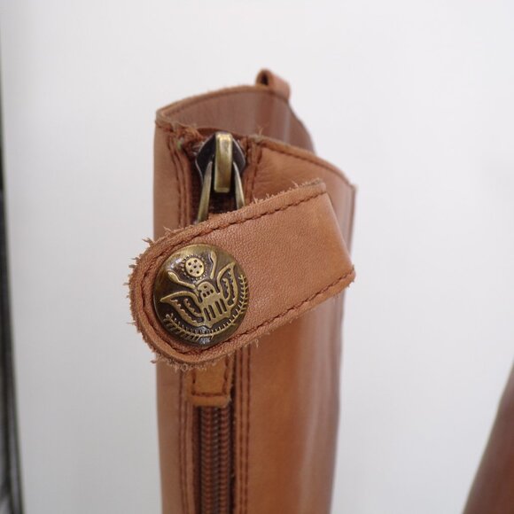 Sam Edelman Size 7 Penny2 Whiskey Leather Wide Calf Brown Tall Riding Boot - Picture 7 of 14